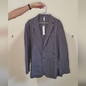 Men's cotton linen suit jacket. Summer linen jacket.